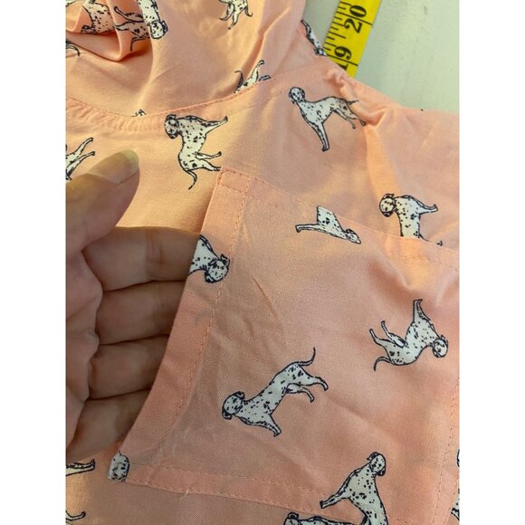 C&C California Pink Button-Down Long Sleeve Shirt Dalmatian Dog Print Small - Picture 9 of 10